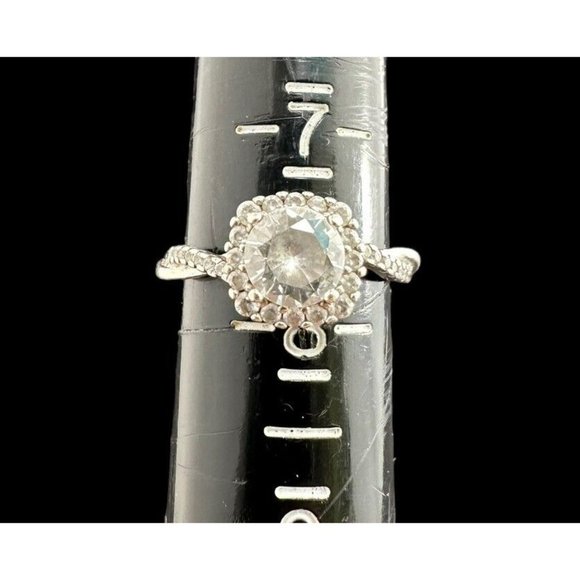 Designer IBB CN 925 Sterling Cubic Zirconia Cocktail Ring Size 7.75 - Picture 7 of 7